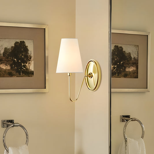 Retro Metal Linen Shade Wall Sconce