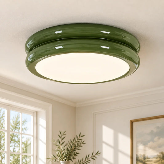 River Modern Green Circular Ceiling Light