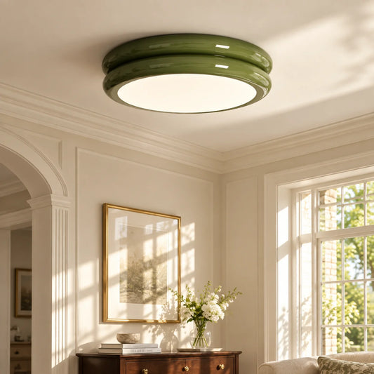 River Modern Green Circular Ceiling Light