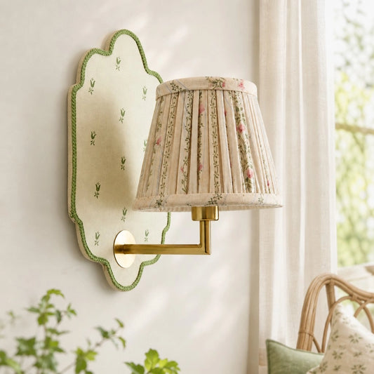 Roselore Vintage Farmhouse Floral Fabric Wall Sconce