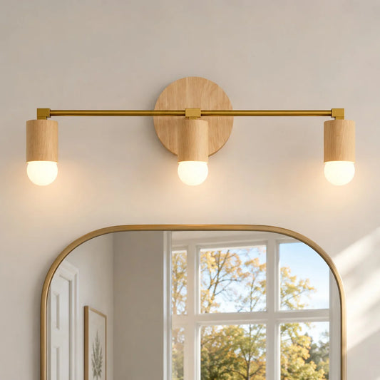 Rustic Minimalist Wood Vanity Light