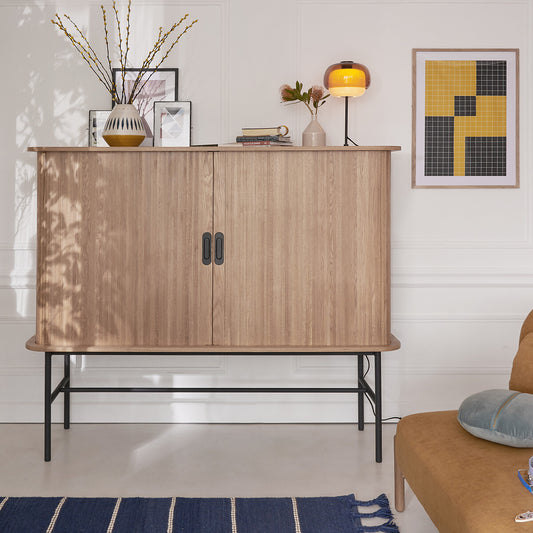 Sanae Modern Retro Double-Dome Colored Glass Table Lamp