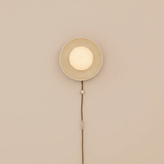 Selena Classic Ceramic Speckled Round Sconce