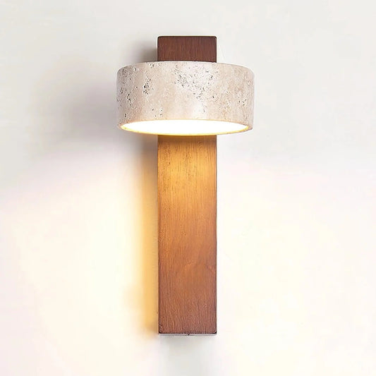 Shawna Wabi Sabi Natural Travertine LED Wall Sconce