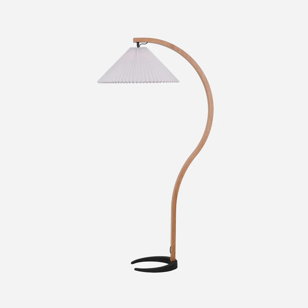 Signe Nordic Curved Wood Floor Lamp | LuciaLiving – Lucia Living