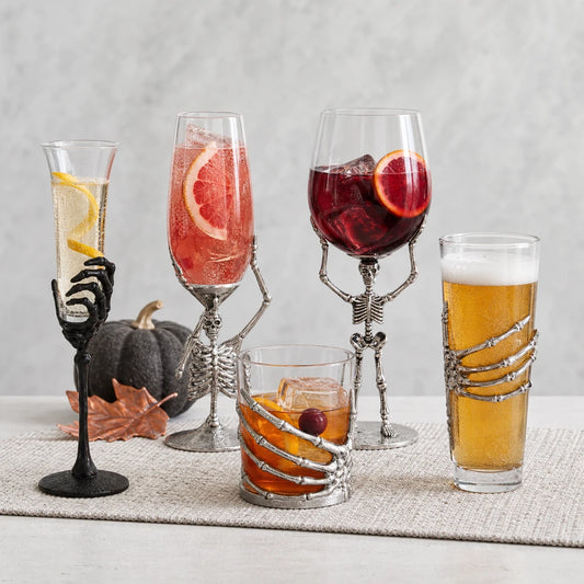 Gothic Skeleton & Serpent Glassware Collection