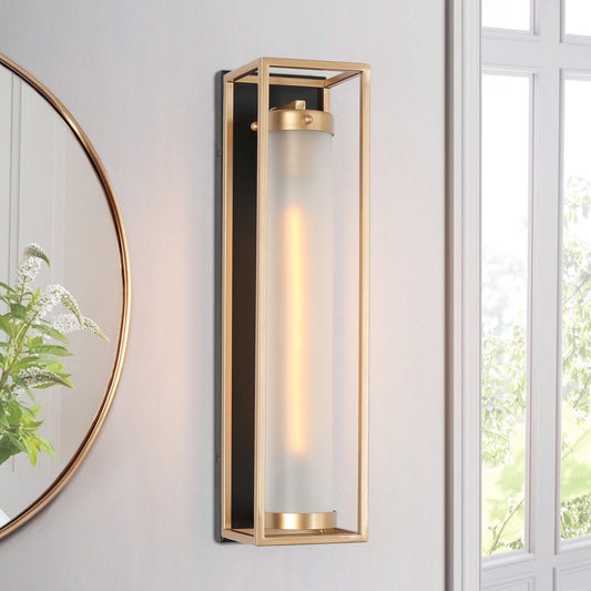 Solara Modern Minimalist Rectangular Glass Wall Lamp
