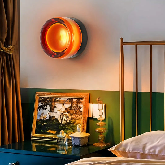 Souta Modern Dome LED Glass Dimple Wall Sconce