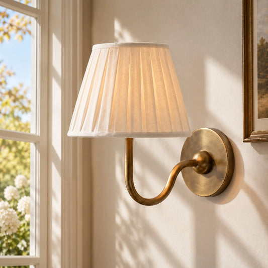 Tansy Classic Traditional Pleated Shade Wall Sconce