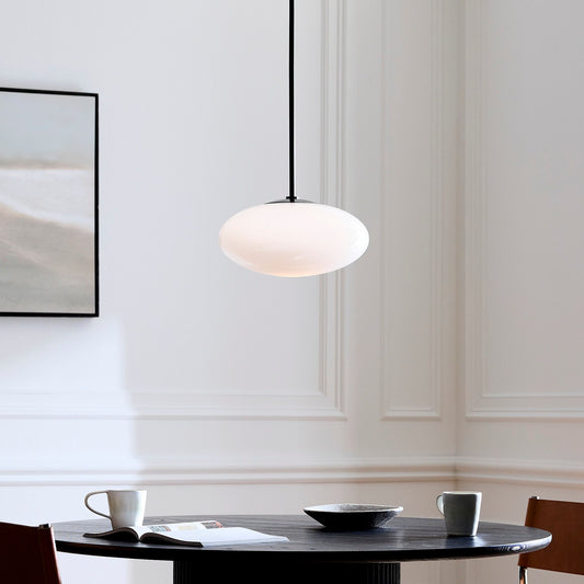 Thalia Modern Brass Opal Glass Pendant Light