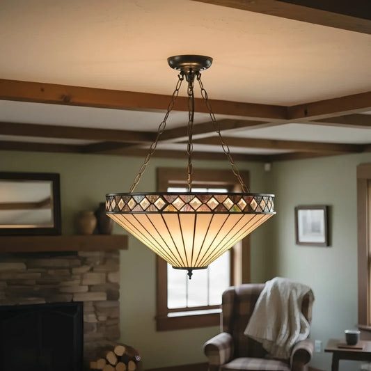 Tobin Vintage Adjustable Inverted Glass Pendant Light