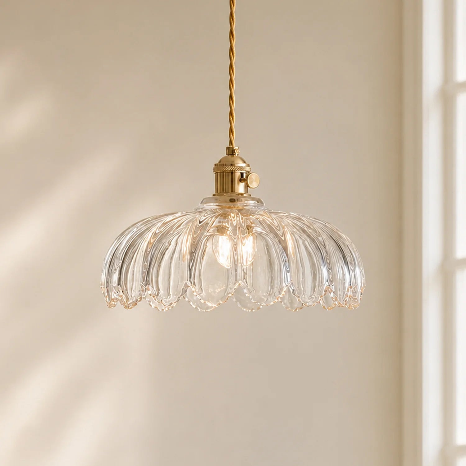 Typhon Retro Pastoral Glass Flower Pendant Light | LuciaLiving