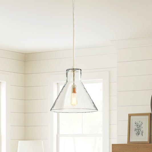 Ursa Hammered Glass Cone Pendant Light