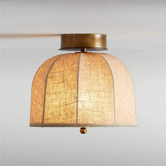 Vanna Vintage Linen Trumpet Ceiling Light