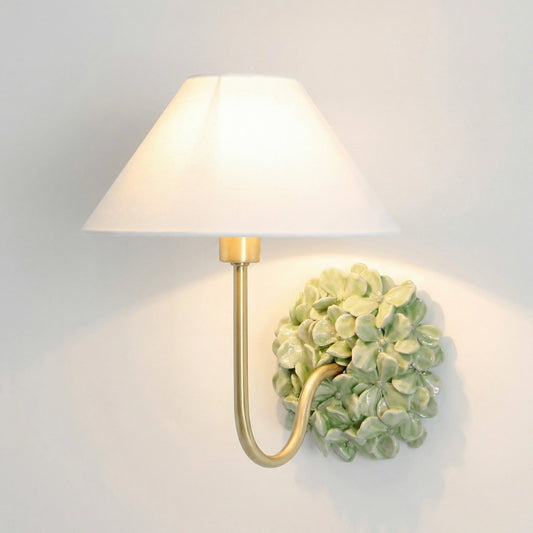 Vanya Modern Art Deco Floral Resin Wall Sconce