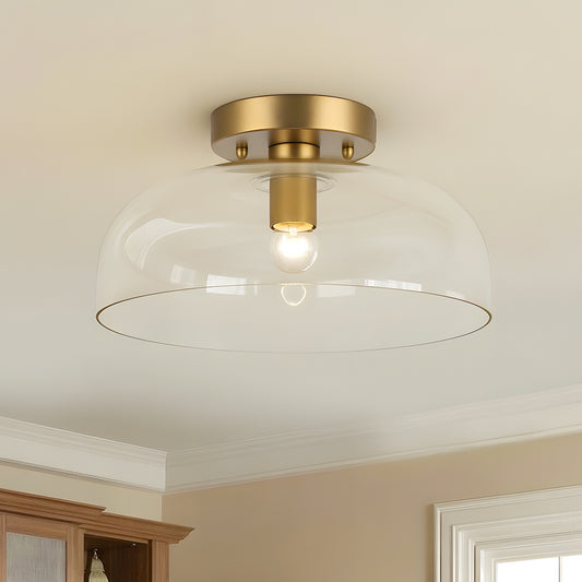 Vera Modern Glass Dome Semi Flush Mount