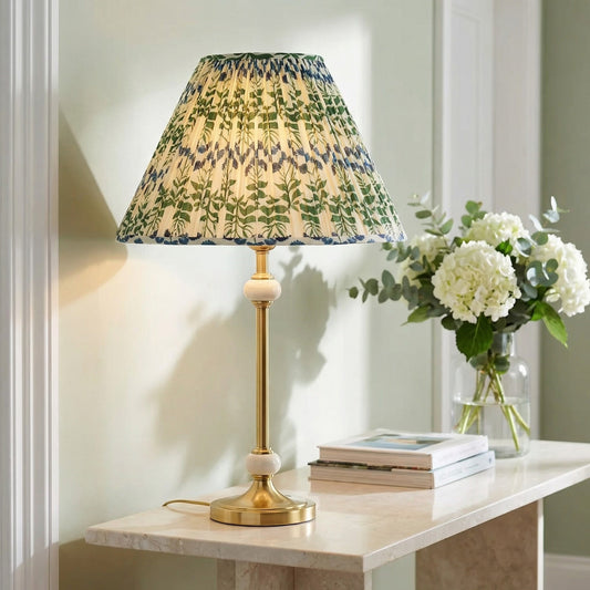 Verae Country Plant Printed Pleated Fabric Lamp Shade (1).jpg__PID:05b15faf-a98b-4850-b150-9f68e442036b