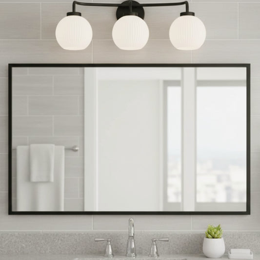 Vero Minimalist 3-Light Milk Glass Wall Sconce