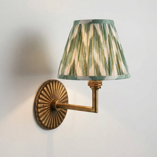 Virelli Vintage Elegant Fabric Flower Pleated Wall Sconce