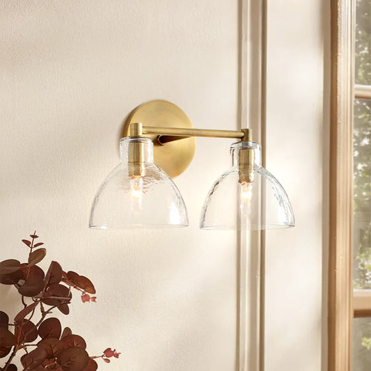 Xeno Antique Brass Recycled Glass Wall Sconce