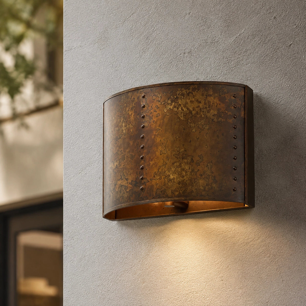 Zephyrus Rustic Bronze Industrial Wall Sconce | LuciaLiving