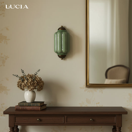 Lumi Vintage Antique Milk Glass Flush Eloise Sconce