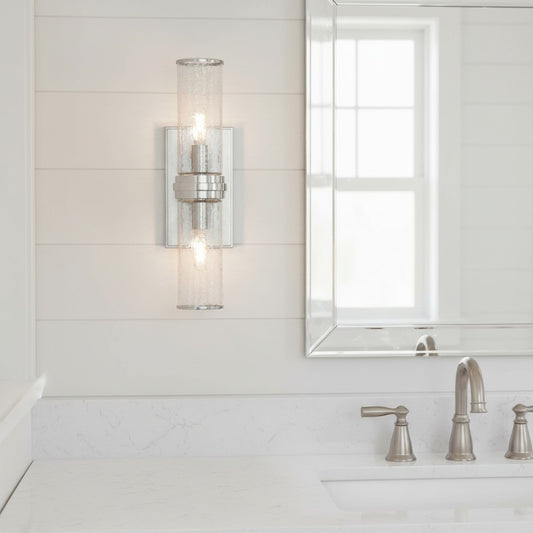 Eleanor Modern Double Glass Wall Sconce