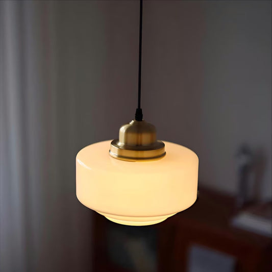 Orion Vintage Milk Glass Pendant Light