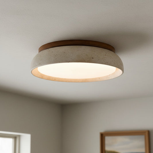 Modern Scandinavian Travertine Ceiling Light