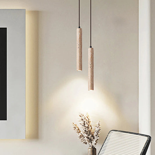 Kairi Wabi Sabi Natural Travertine Pendant Light
