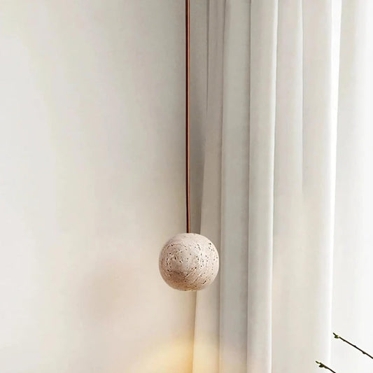 Kairi Wabi Sabi Natural Travertine Pendant Light
