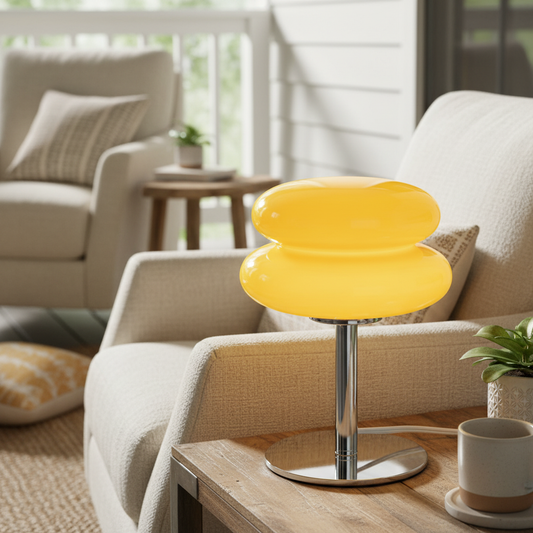 Marta Modern Bauhaus Glass Table Lamp