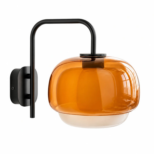 Sanae wall sconce, orange, 1 head, white background