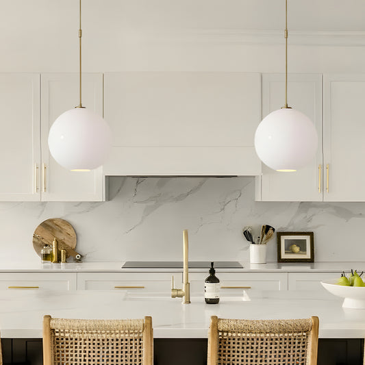 Mireille Sculptural Glass Globe Pendant Light