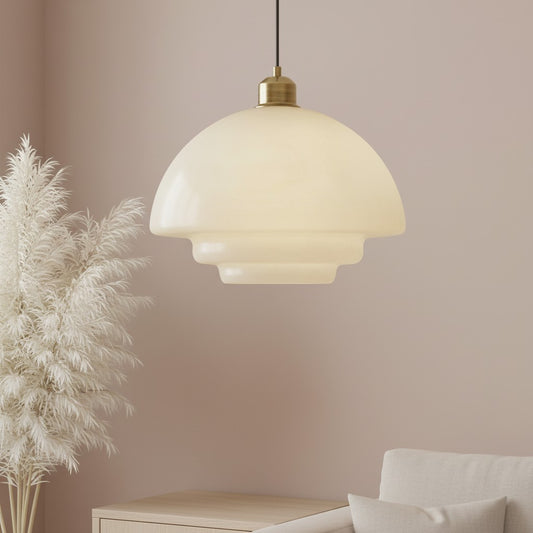 Daphne Modern Minimalist Milk Glass Pendant Light