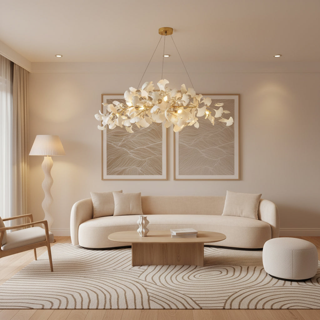 GLOBE LINER タンクローリー Shellデザイン　ジャンク品 Aurelia Modern Organic Ginkgo Chandelier | LuciaLiving – Lucia Living