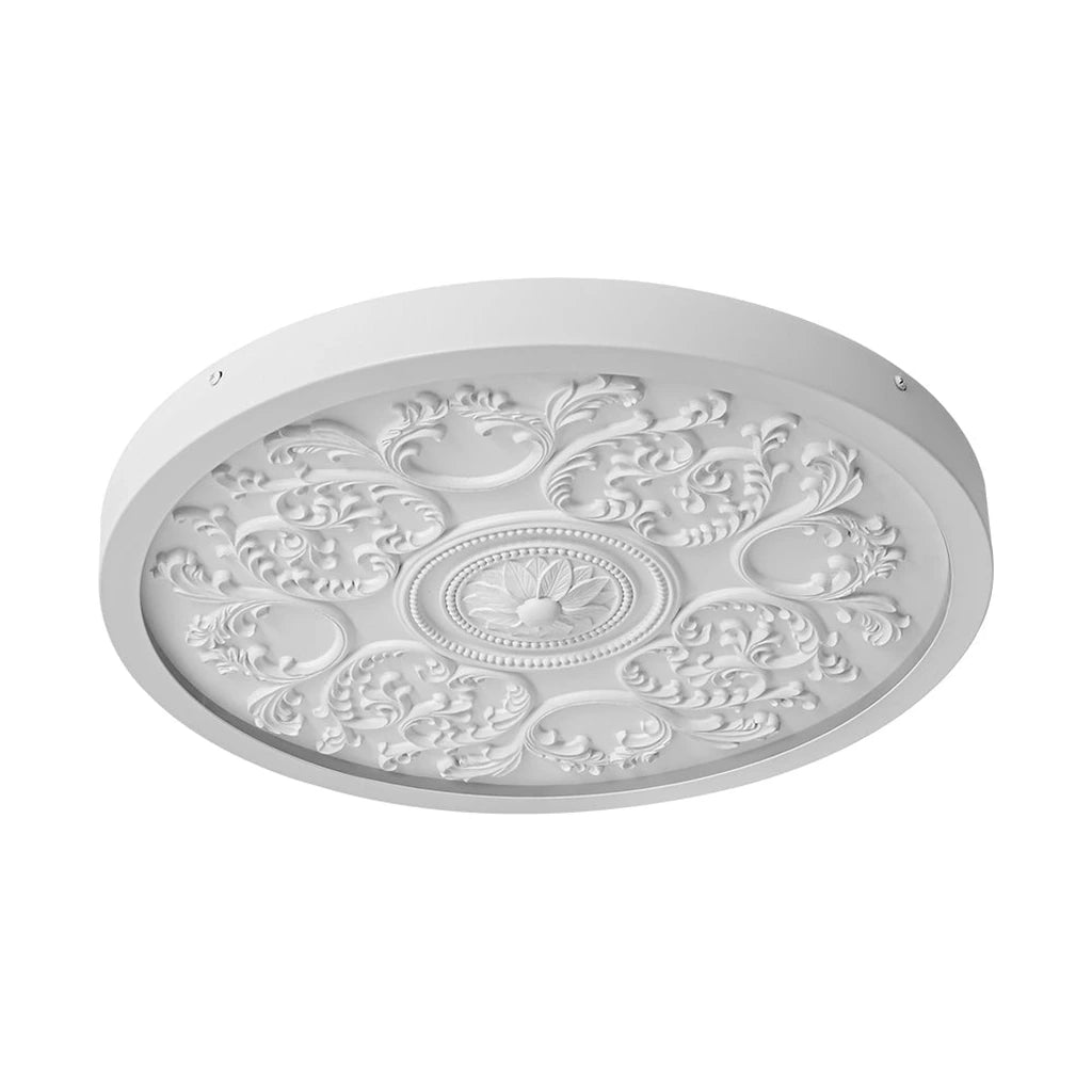Aveline matte white medallion LED ceiling light on white