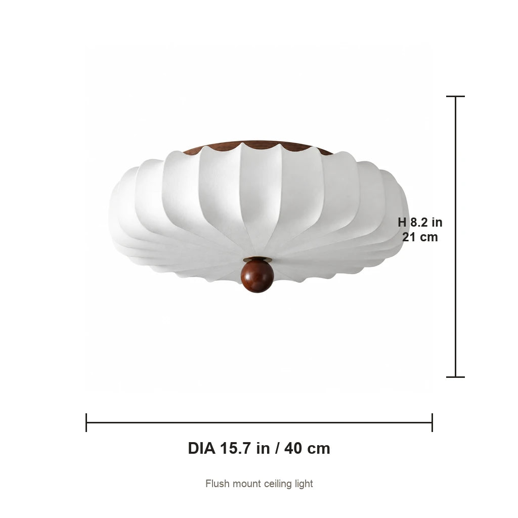 Alina ceiling light dimensions 15.7 inches diameter by 8.2 inches high