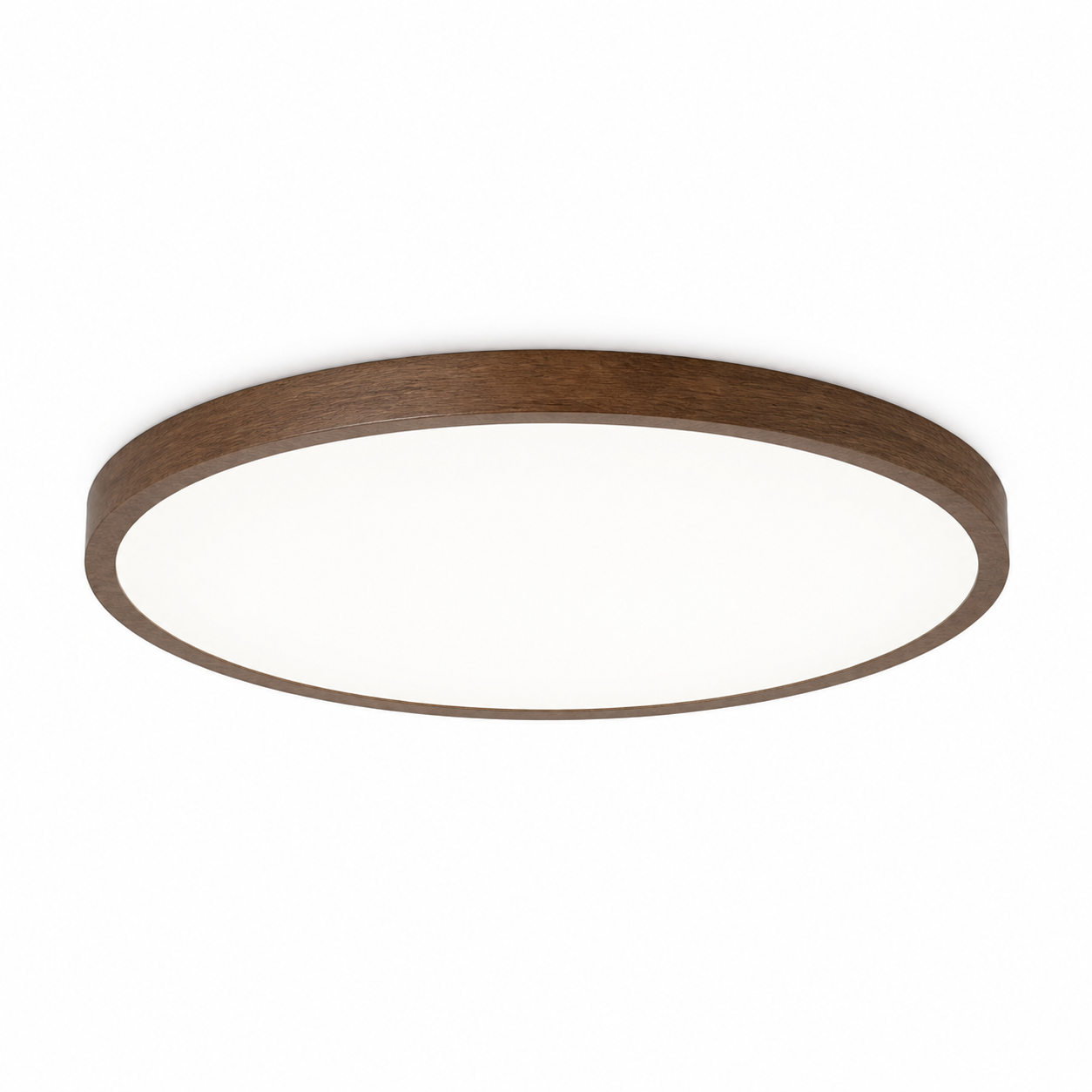 Walnut Solenne 11.8-inch ultra-slim LED ceiling light on white