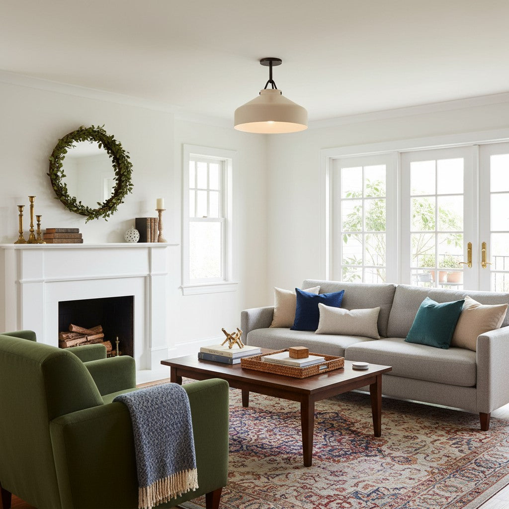 Nordic Minimalist Morandi Matte Metal Ceiling Light | Lucia Living