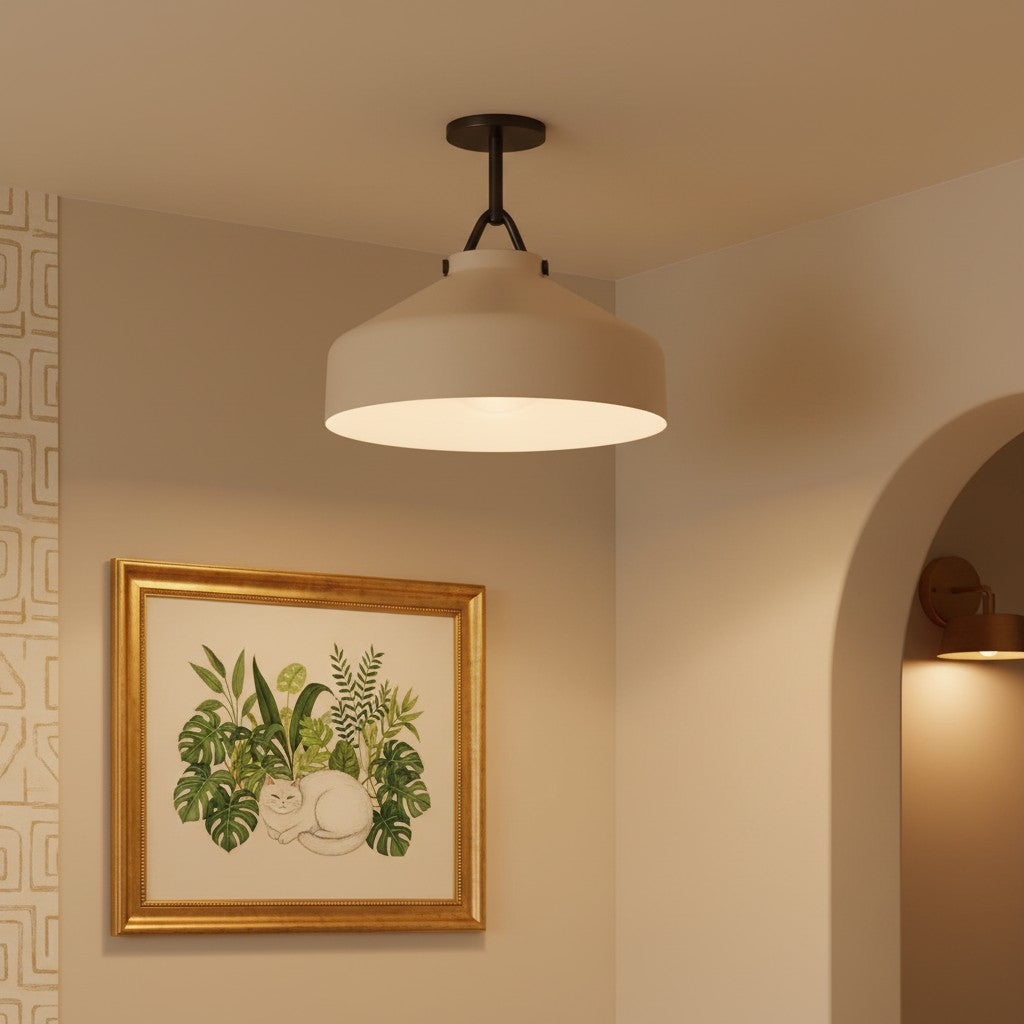 Nordic Minimalist Morandi Matte Metal Ceiling Light | Lucia Living