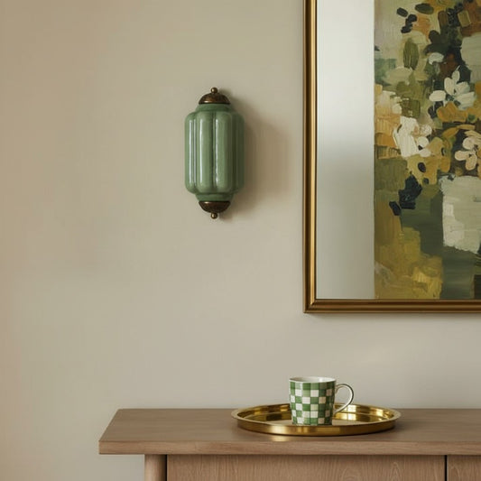 Lumi Vintage Antique Milk Glass Flush Eloise Sconce