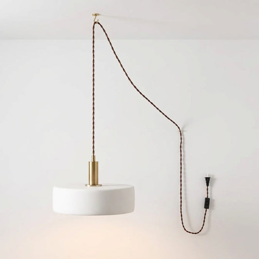 Modern White Porcelain Adjustment Pendant Light