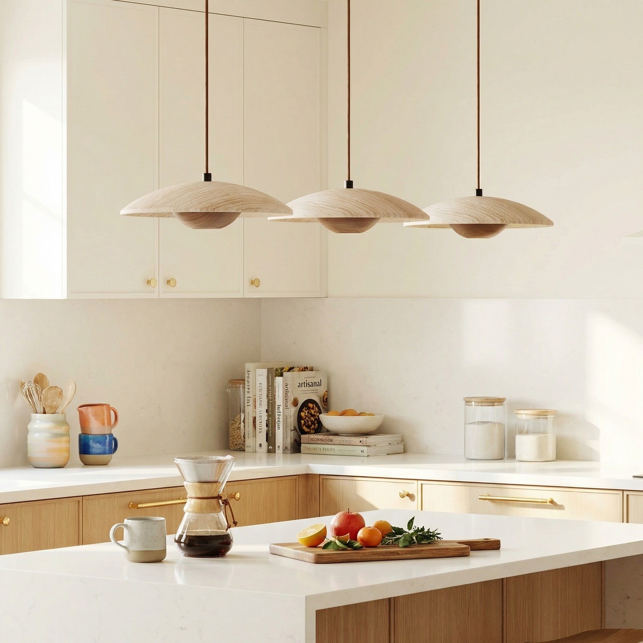 unico ペンダントライト Session dining pendant Avenor Modern Minimalist Wood Disc Pendant Light| Lucia Living
