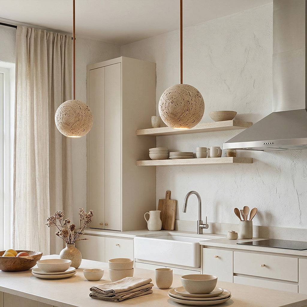 Wabi-Sabi Style Travertine Ceiling Light | Home | KIKI LIGHTING Wabi-Sabi Style Travertine Ceiling Light | Home | KIKI LIGHTING