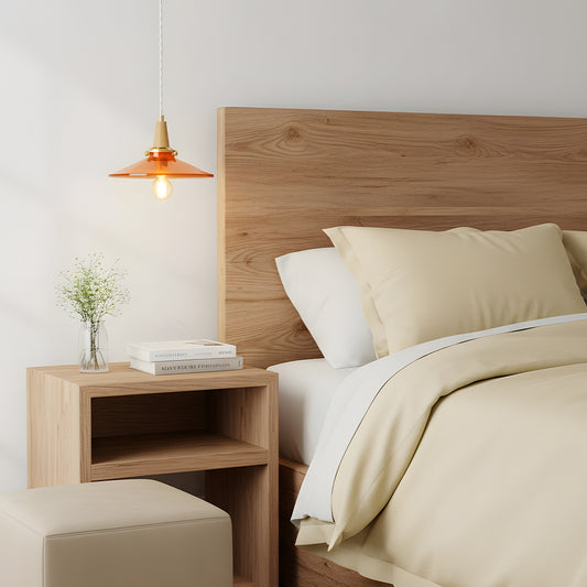 Stilbon Nordic Creative Umbrella Orange Glass Pendant Light