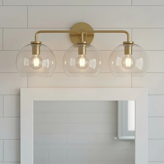 Orson Modern Glass Metal Ball Wall Sconce