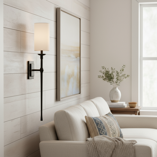 Leona Industrial Metal Rod Wall Sconce