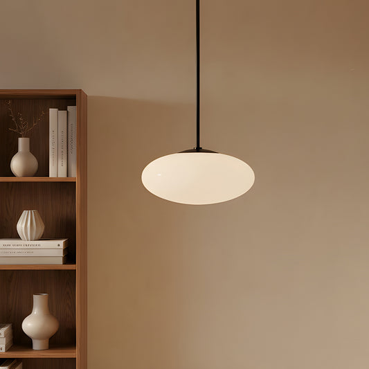 Thalia Modern Brass Opal Glass Pendant Light