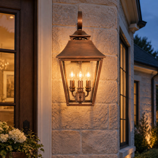 Kynon Classic Lantern Stainless Steel Wall Light